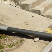 Нарастили трубу ливневой канализации по заявке собственников по ул. Рыбацкая, 34-а